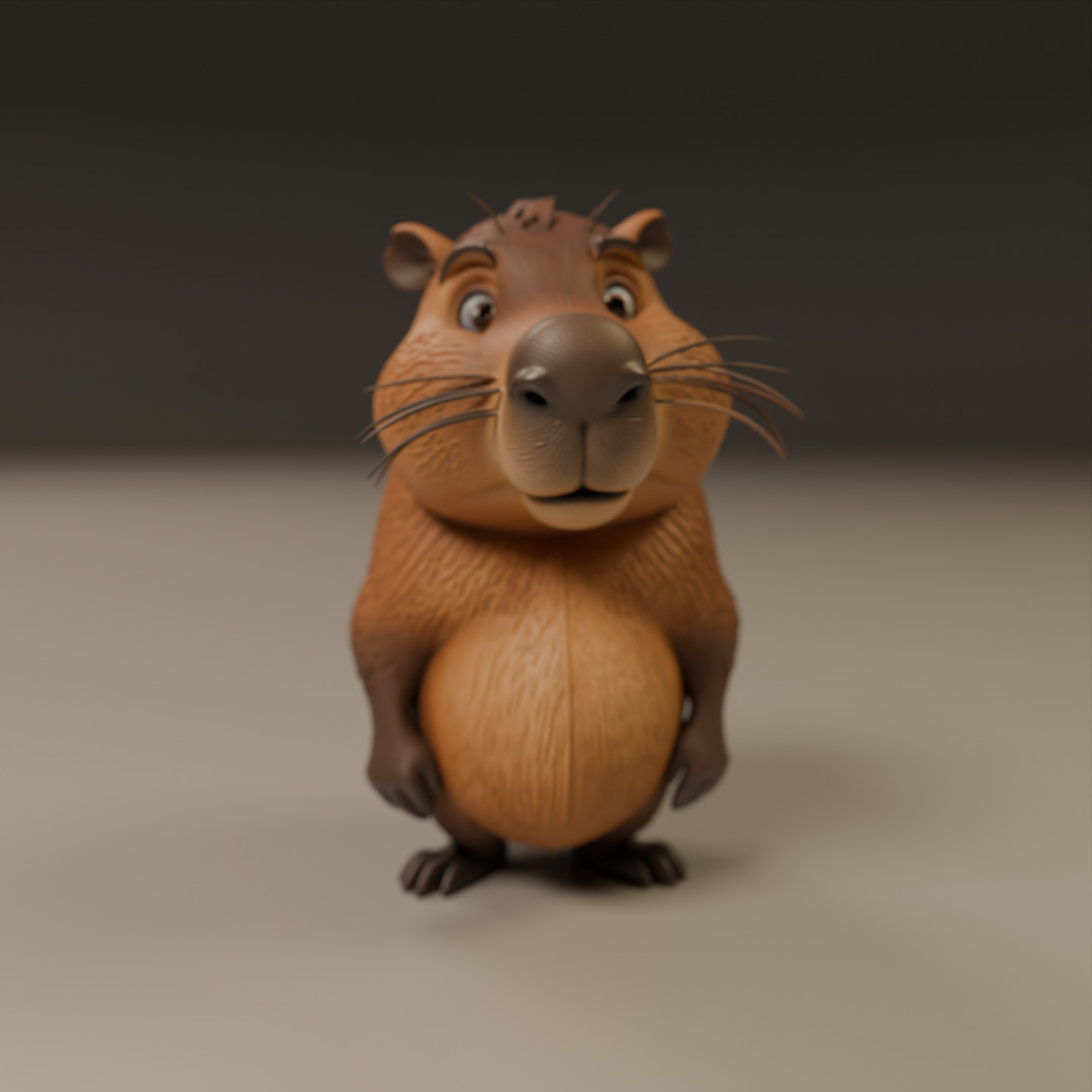 capybara 3D print model_9