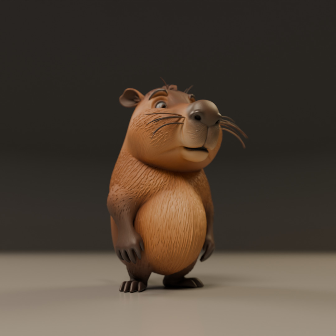 capybara 3D print model_8