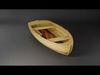 Wooden Boat Low-poly 3D model_1