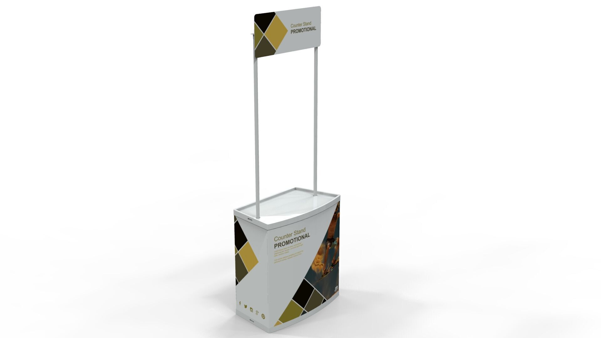 Promotional Counter Stand 3D model_1