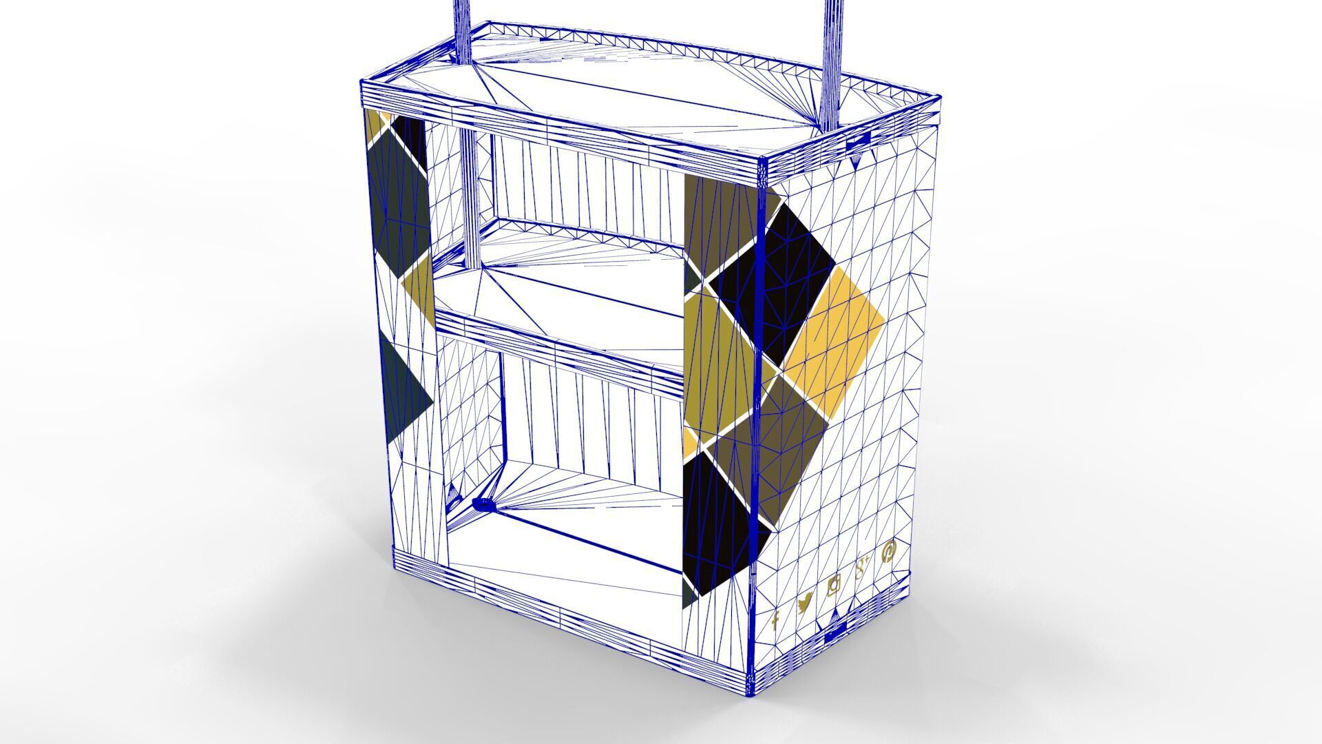 Promotional Counter Stand 3D model_7