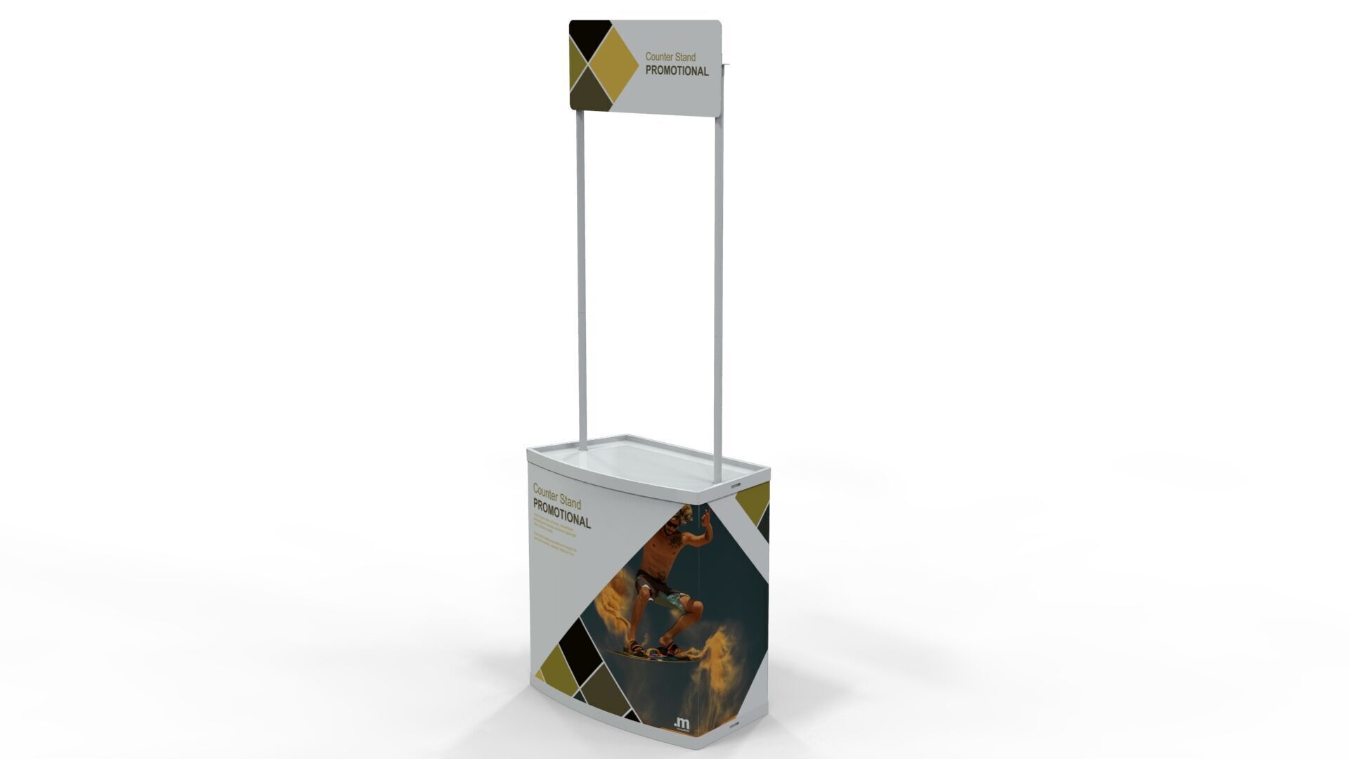 Promotional Counter Stand 3D model_2