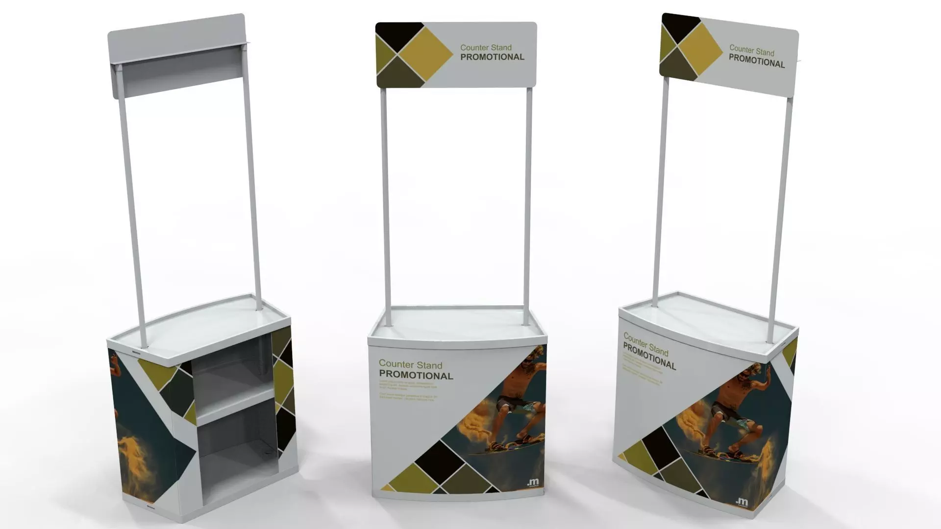 Promotional Counter Stand 3D model_0
