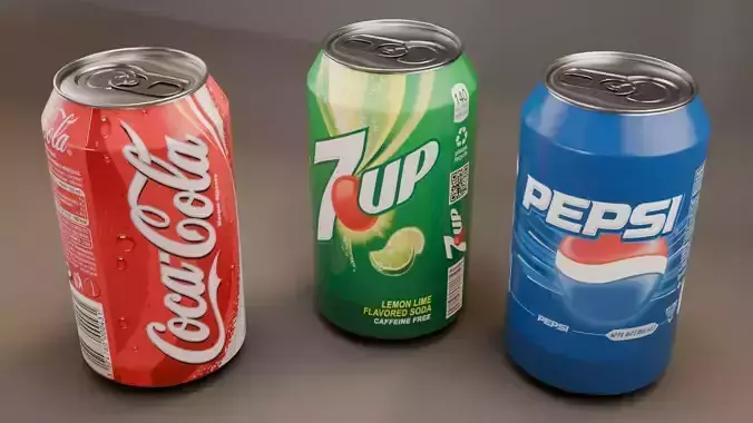 3D soda cans