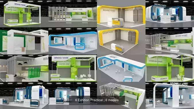 6 Exhition Practical 3D Model Collection
