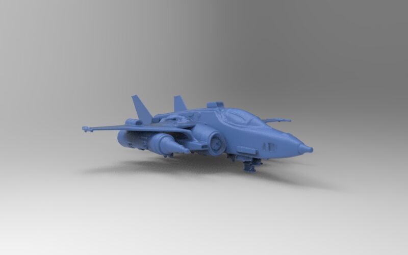 sci-fi spaceship 3D print model_3