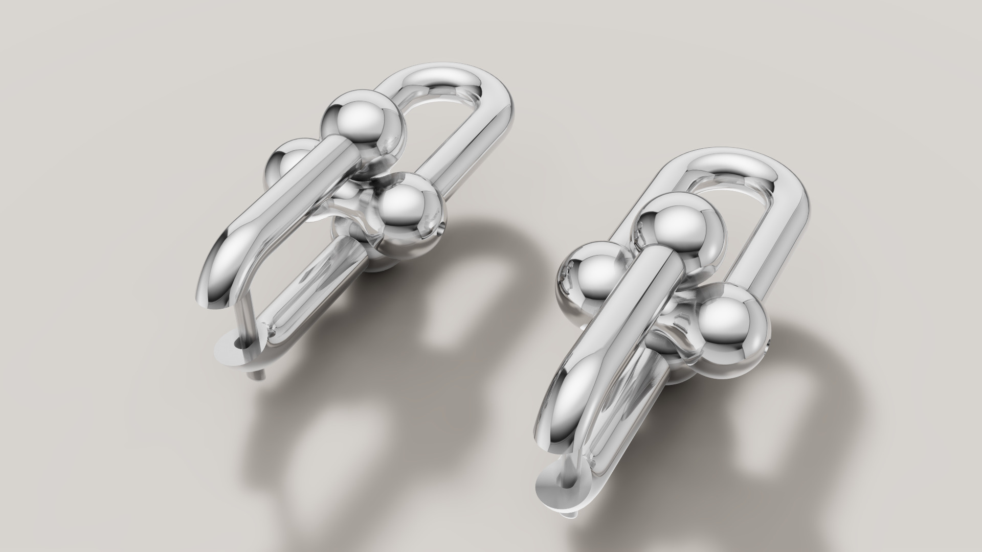 Earrings Tiffany 3D print model C89 3D print model_18
