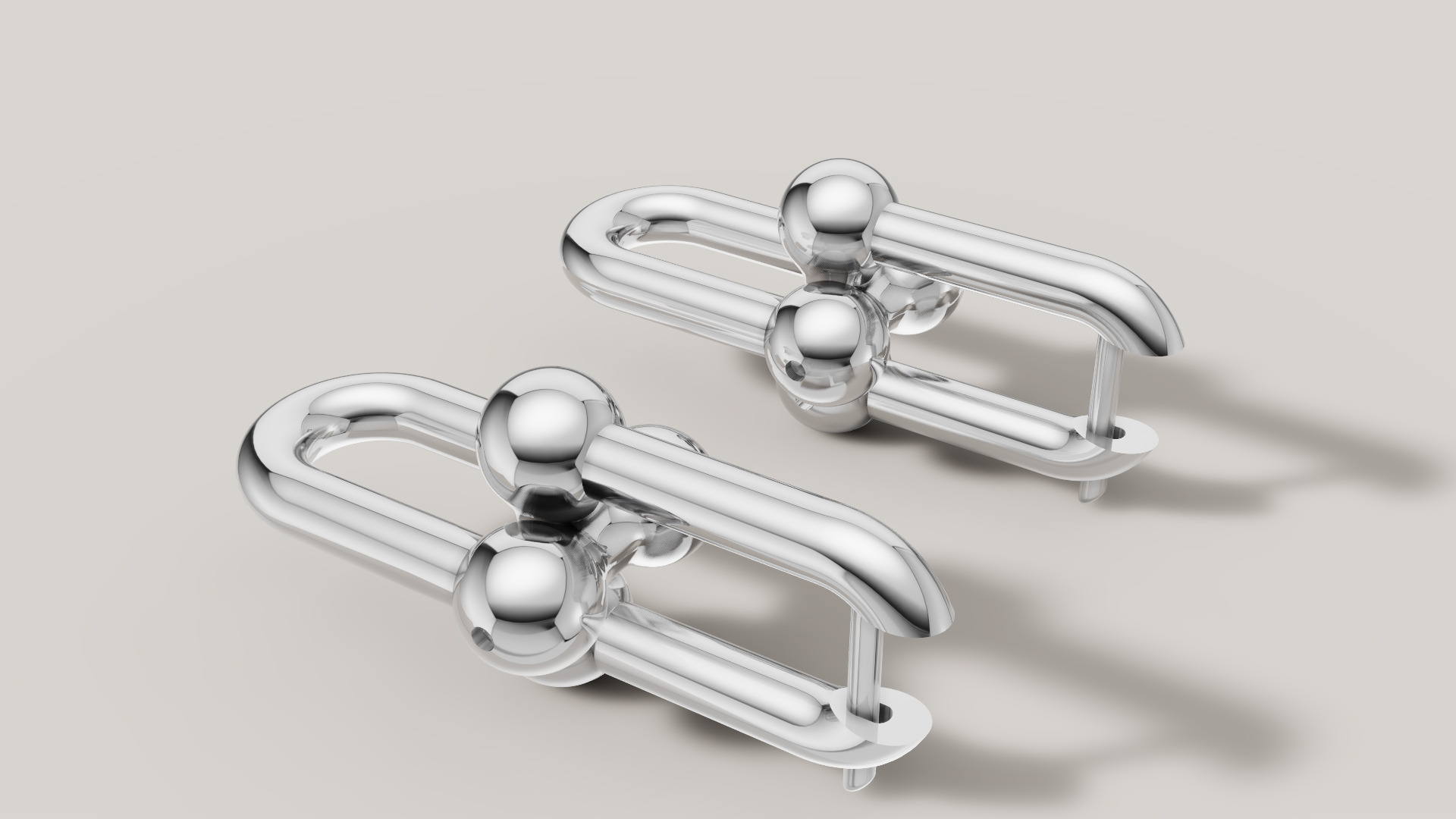 Earrings Tiffany 3D print model C89 3D print model_16