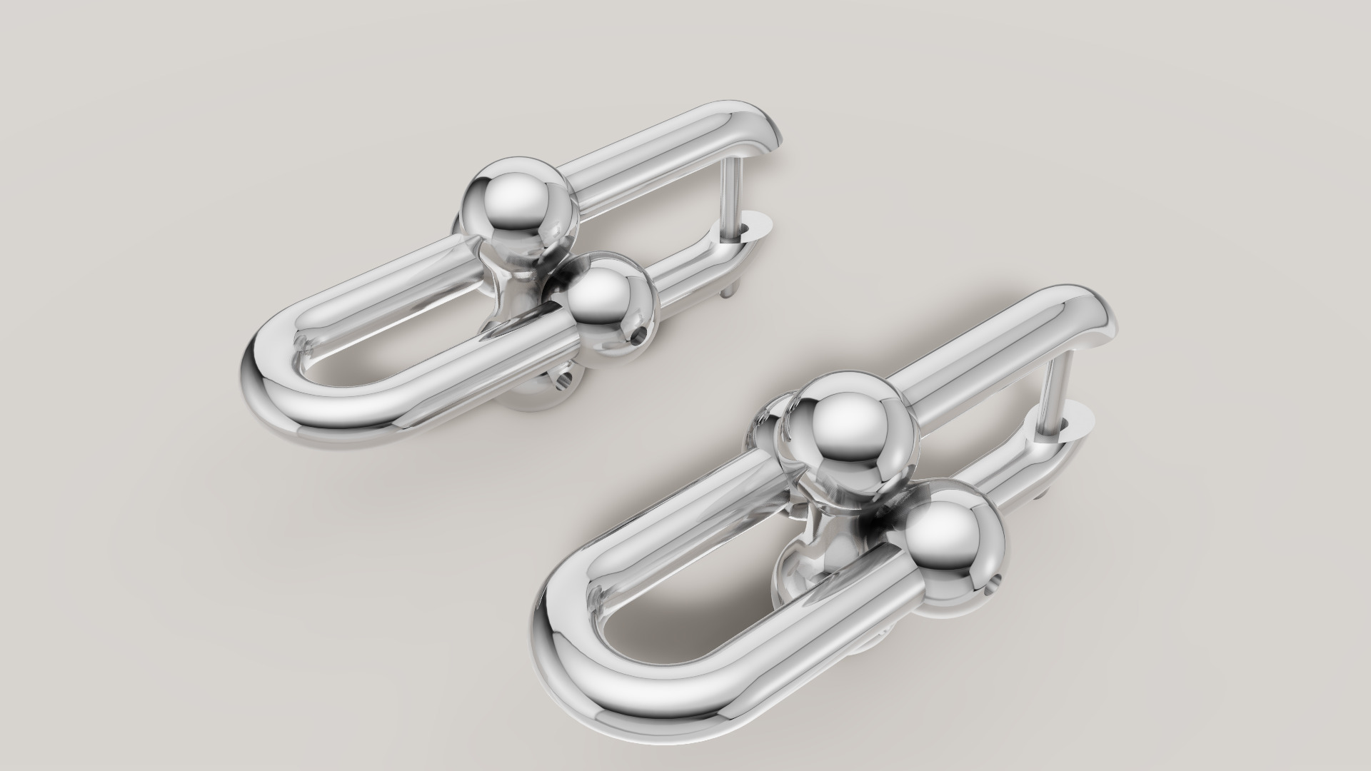 Earrings Tiffany 3D print model C89 3D print model_20