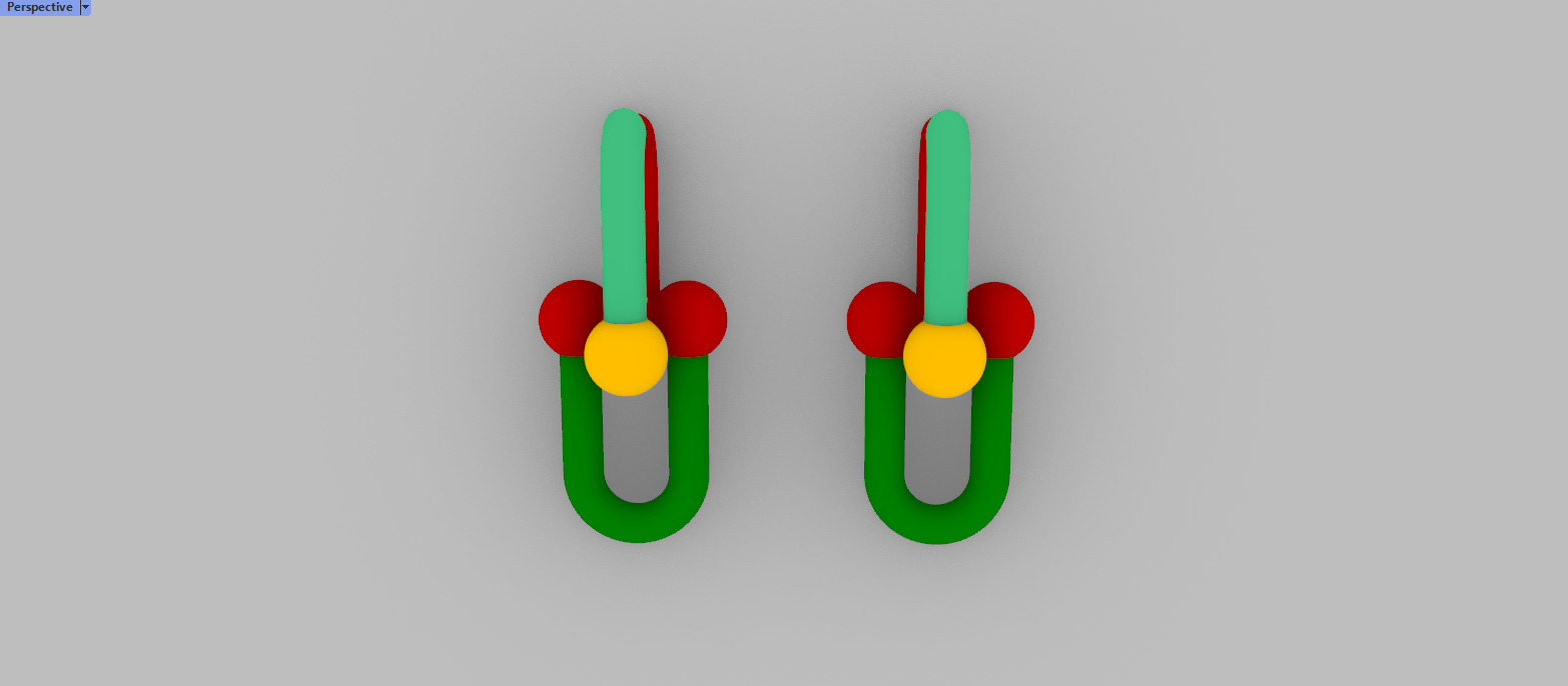 Earrings Tiffany 3D print model C89 3D print model_36