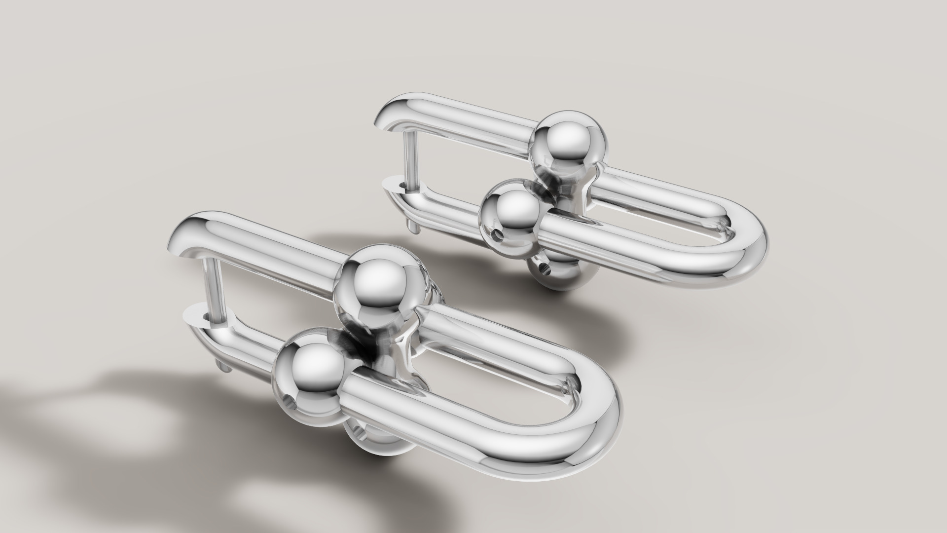 Earrings Tiffany 3D print model C89 3D print model_13