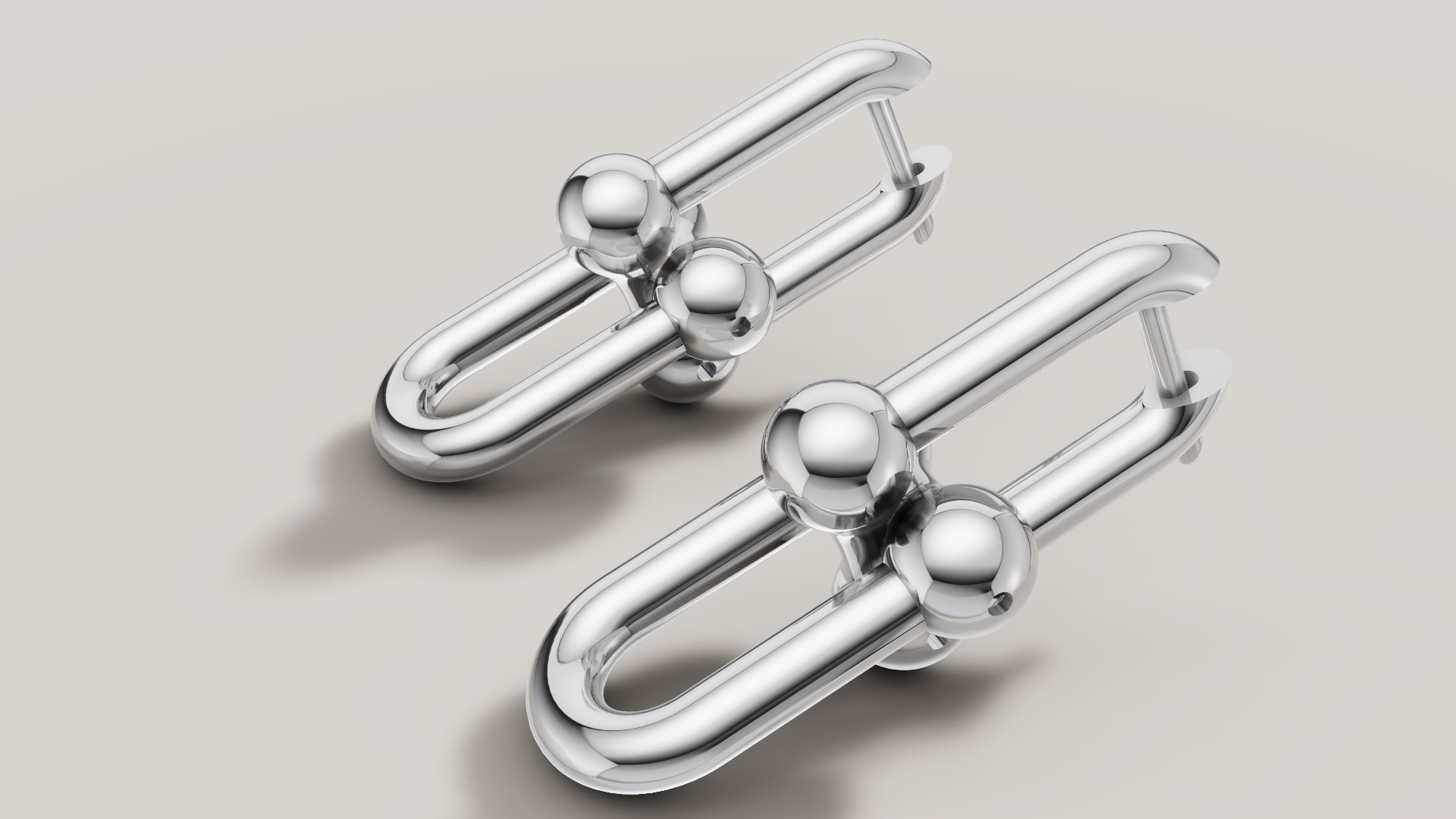 Earrings Tiffany 3D print model C89 3D print model_14