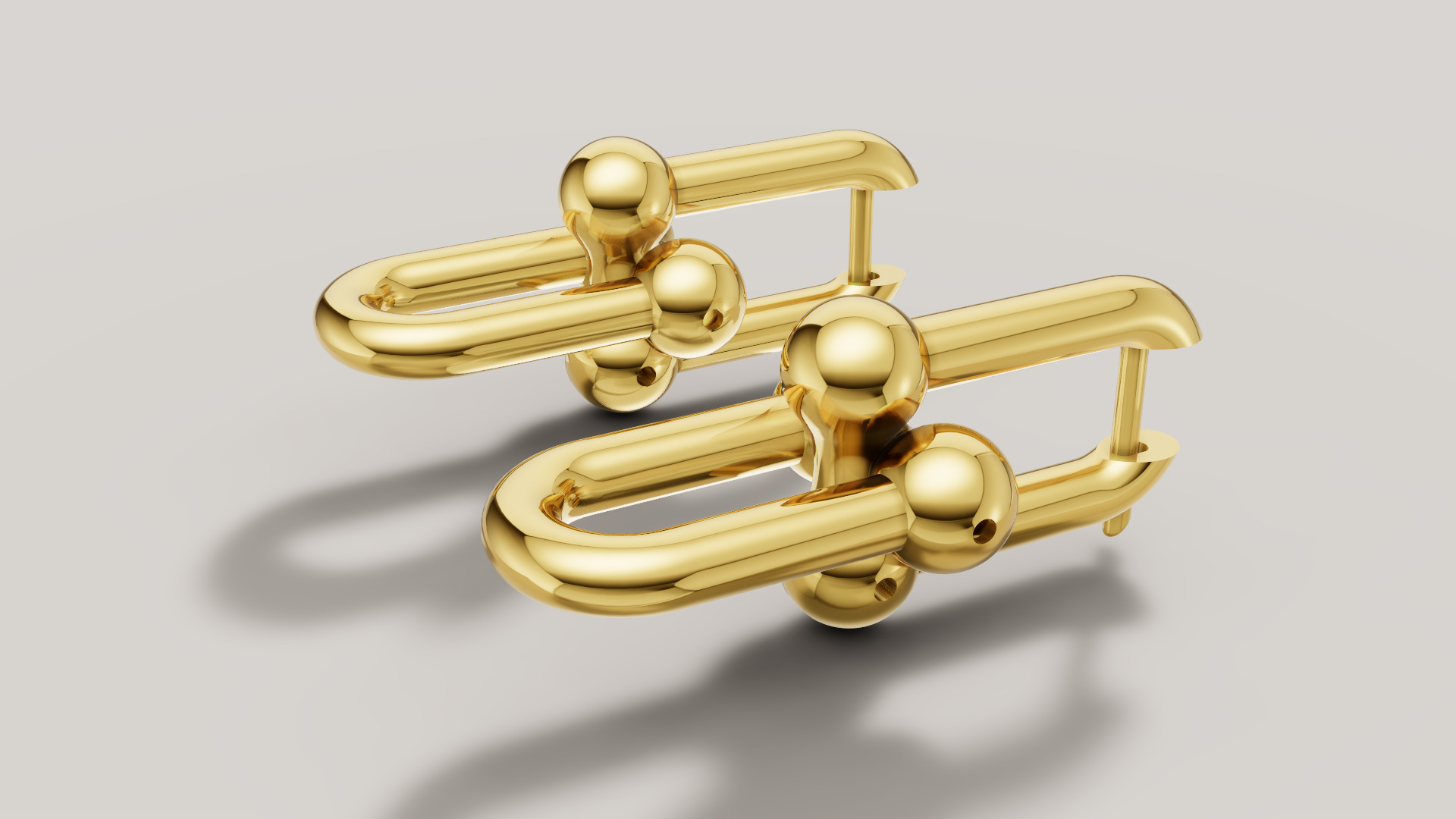 Earrings Tiffany 3D print model C89 3D print model_3