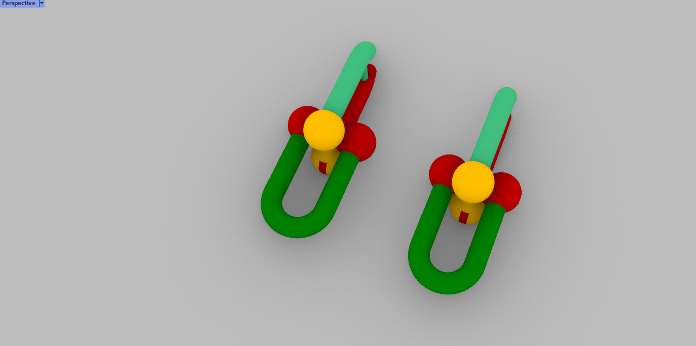 Earrings Tiffany 3D print model C89 3D print model_35