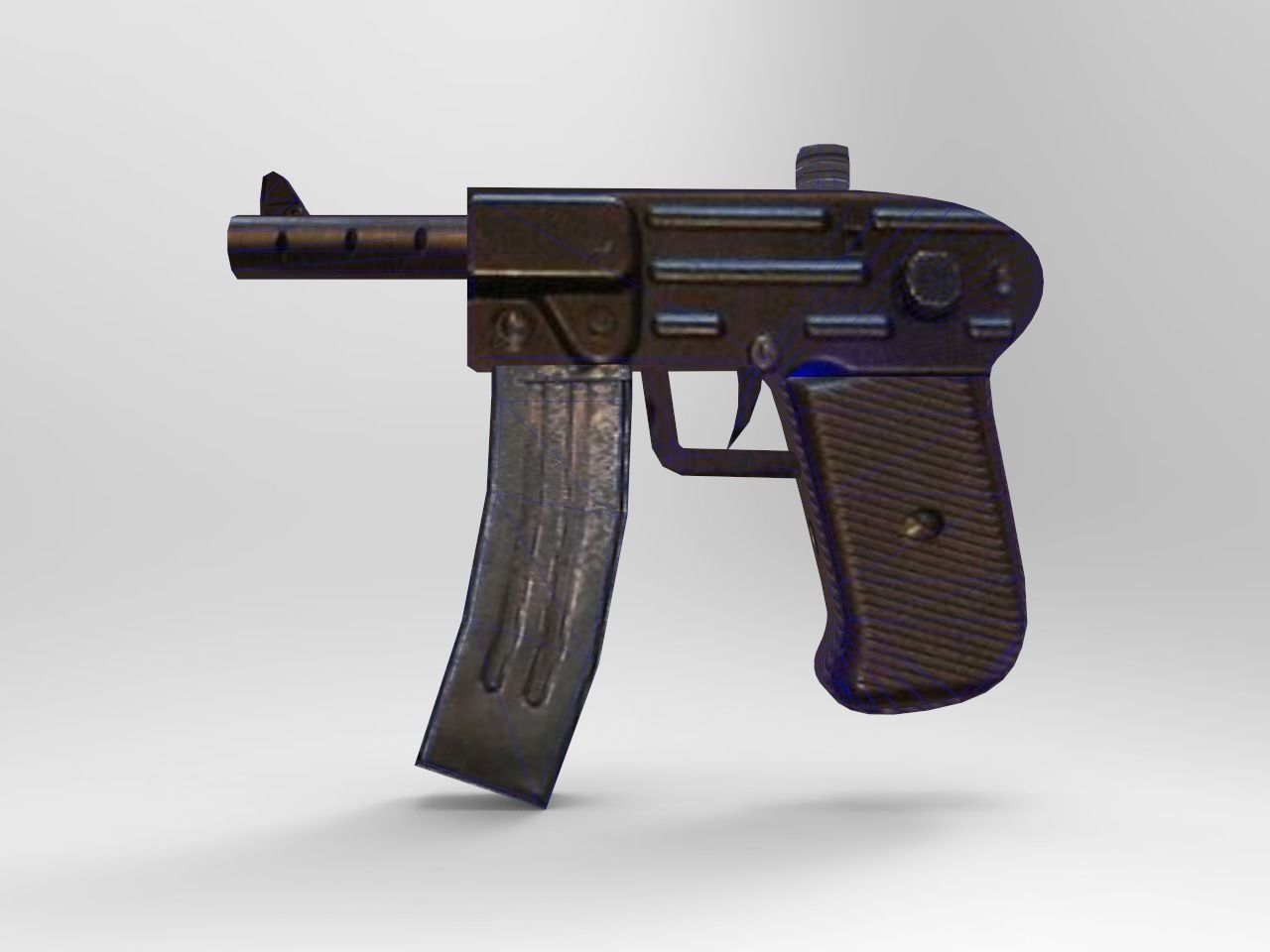 Old Guns Set Low-poly 3D model_7