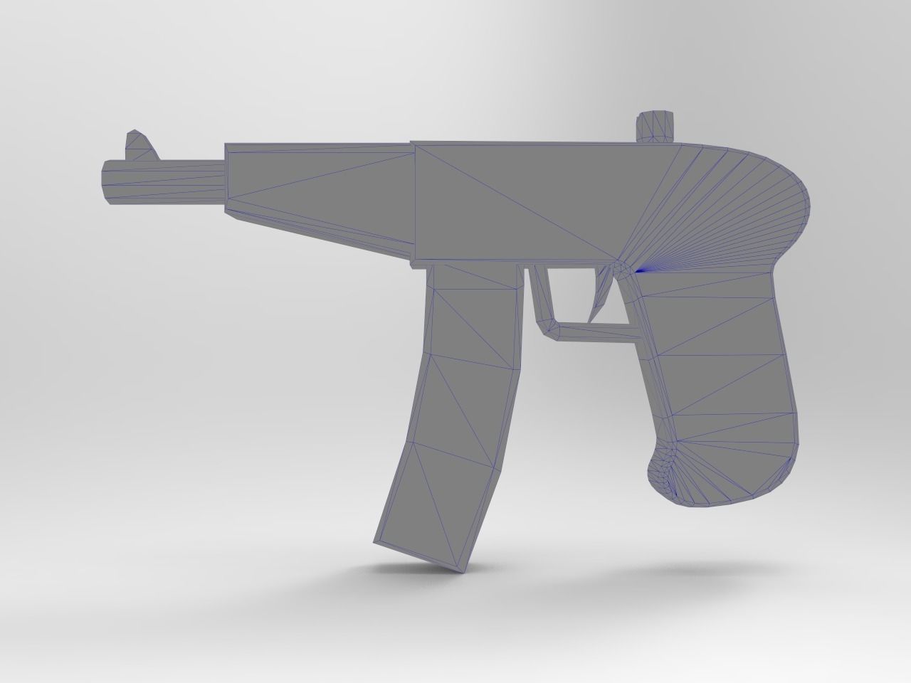 Old Guns Set Low-poly 3D model_2