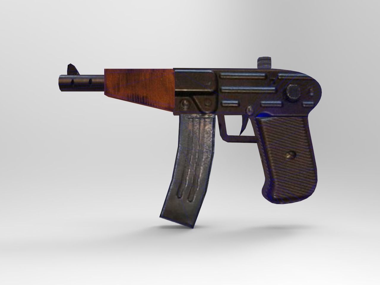 Old Guns Set Low-poly 3D model_5