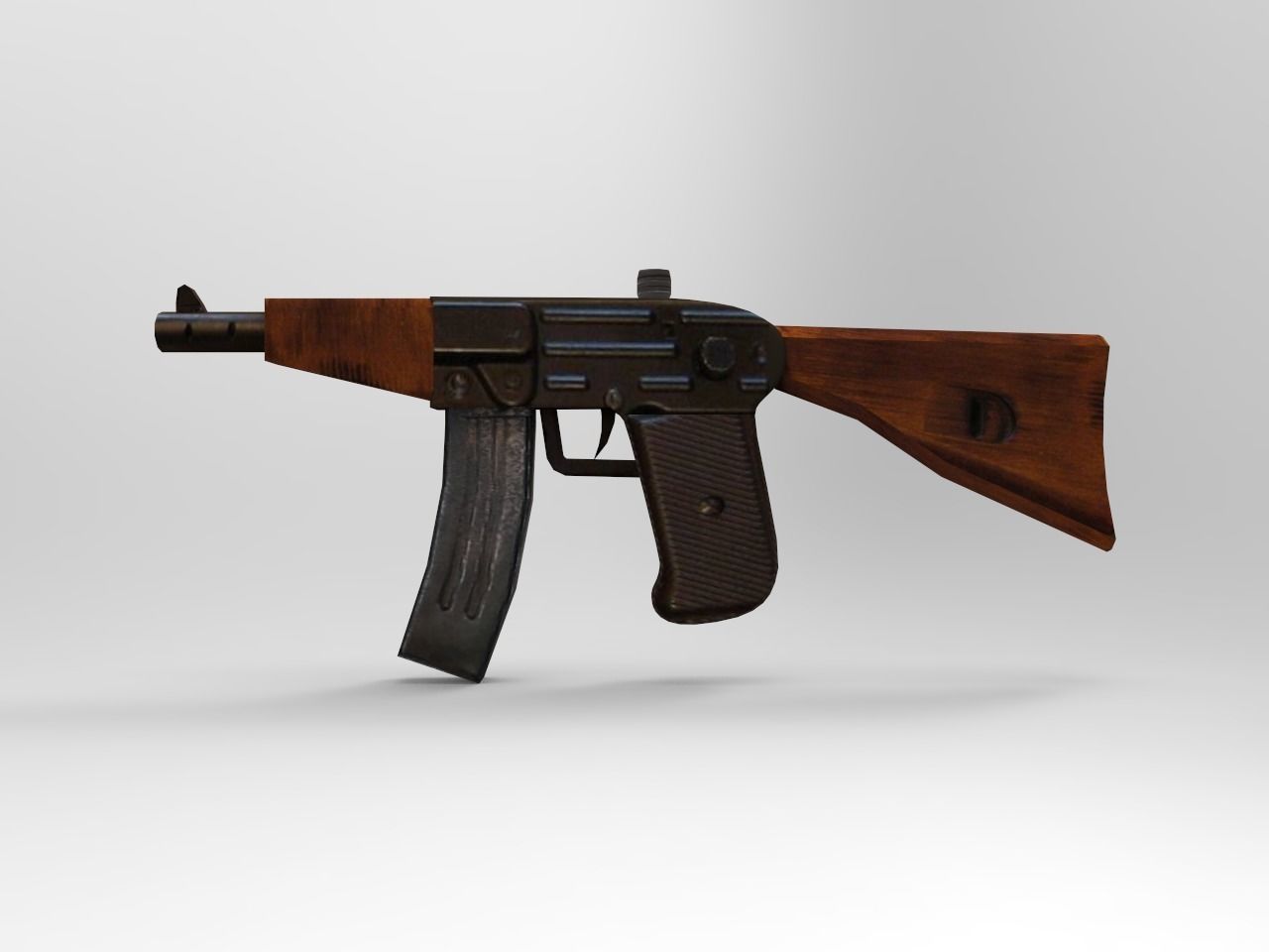 Old Guns Set Low-poly 3D model_11