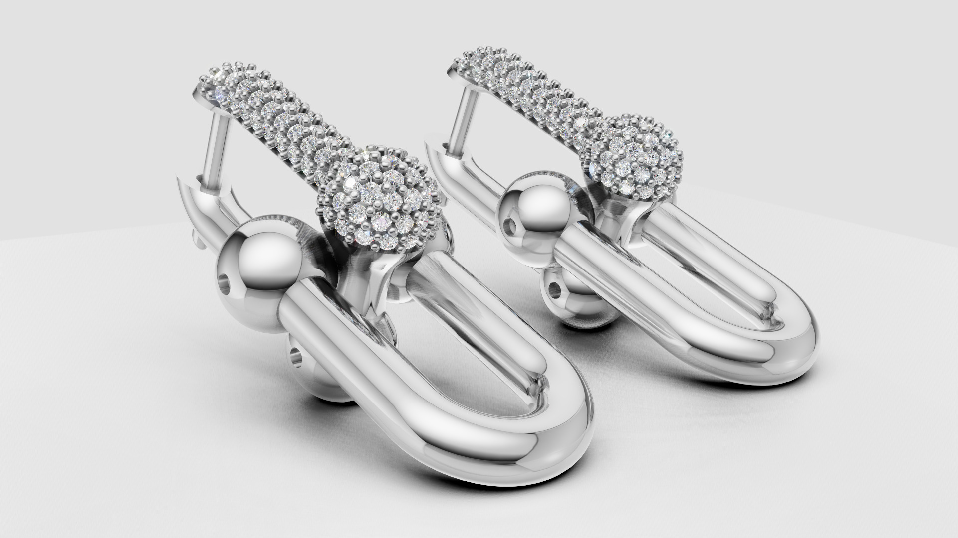 Earrings Tiffany 3D print model C90 3D print model_19