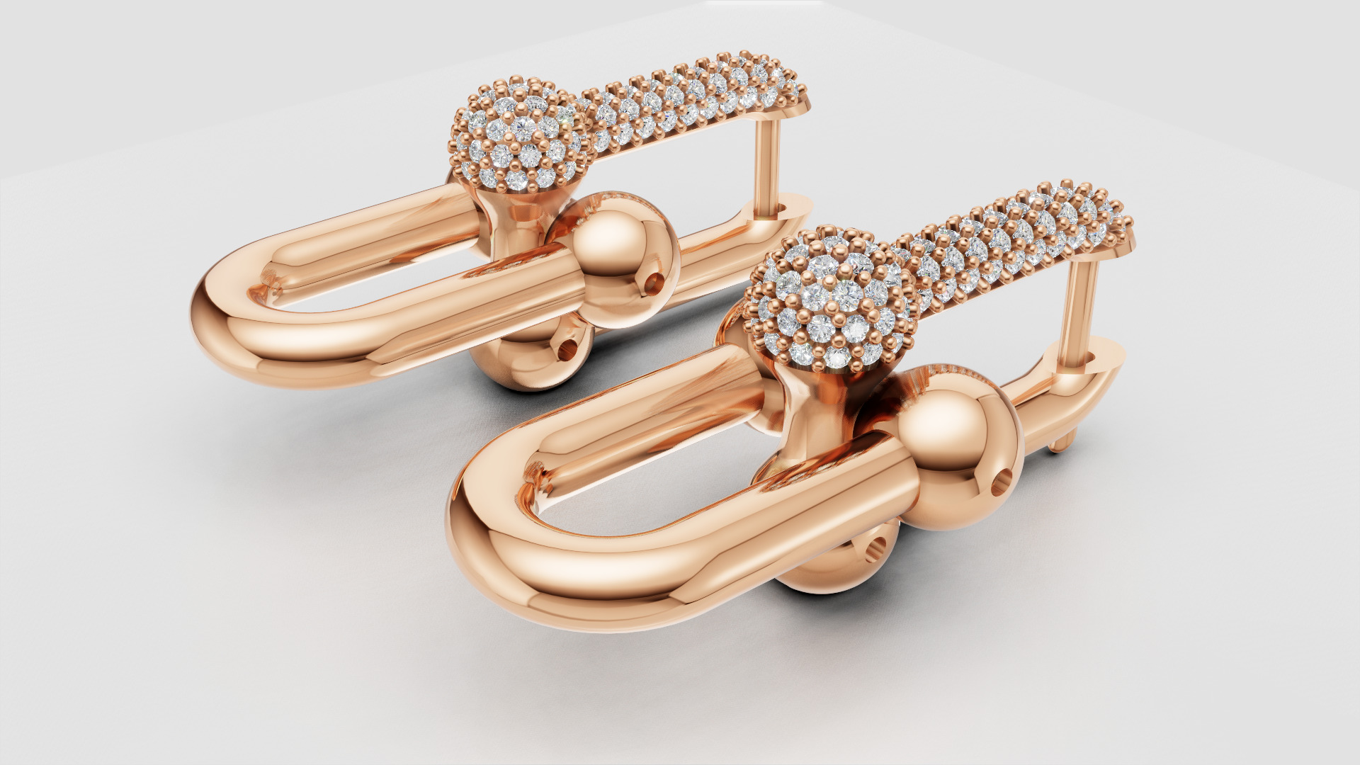 Earrings Tiffany 3D print model C90 3D print model_11