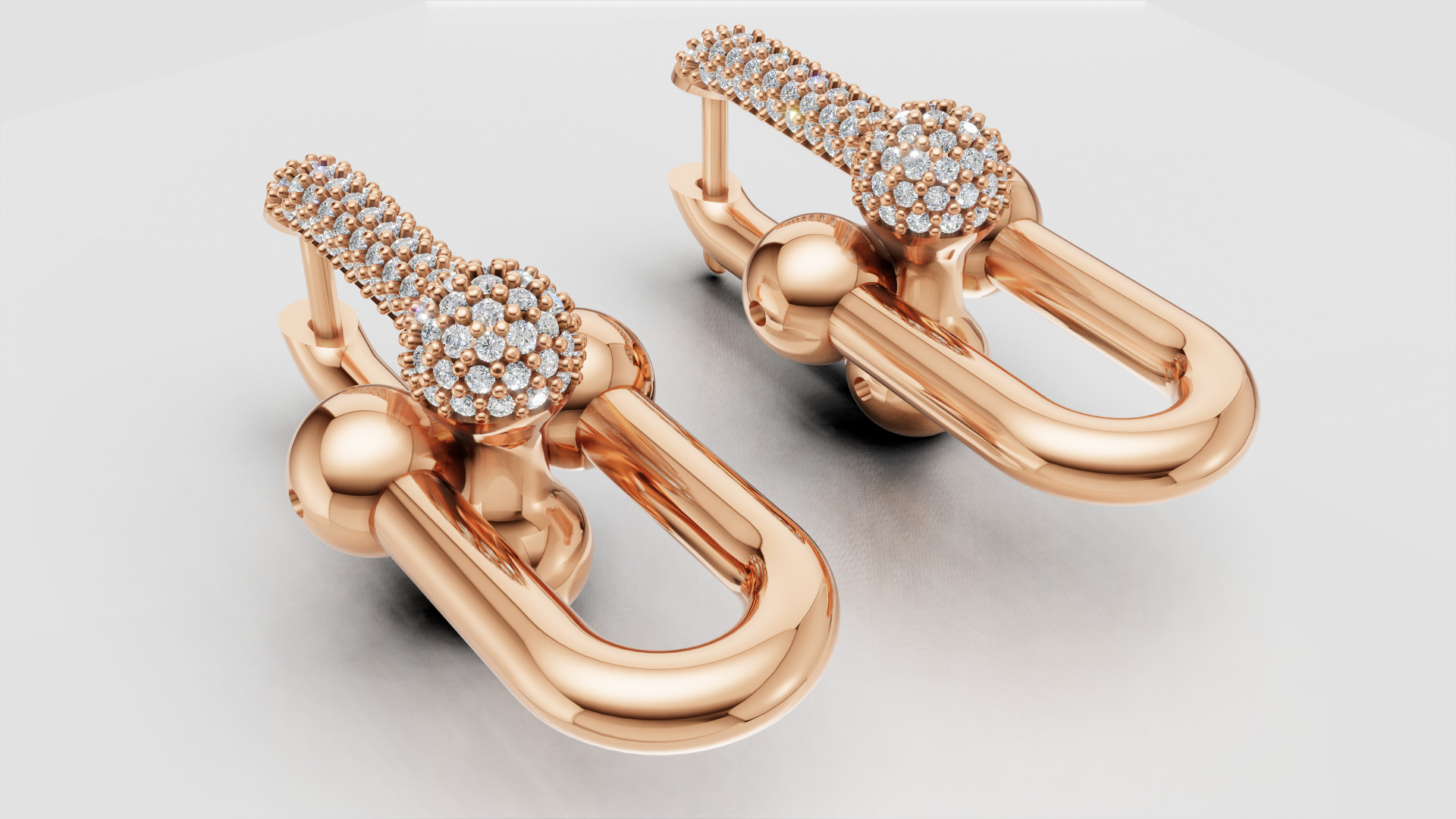 Earrings Tiffany 3D print model C90 3D print model_10