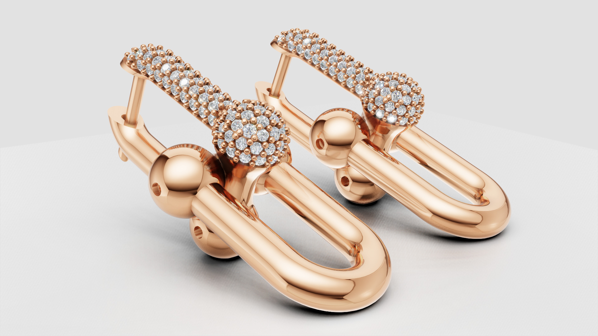 Earrings Tiffany 3D print model C90 3D print model_12