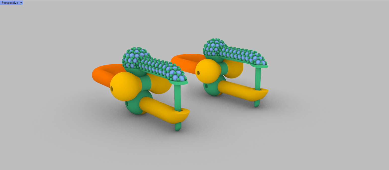 Earrings Tiffany 3D print model C90 3D print model_36