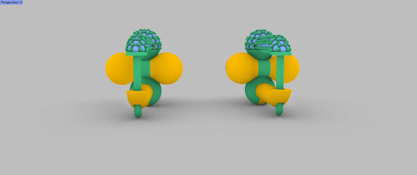 Earrings Tiffany 3D print model C90 3D print model_37