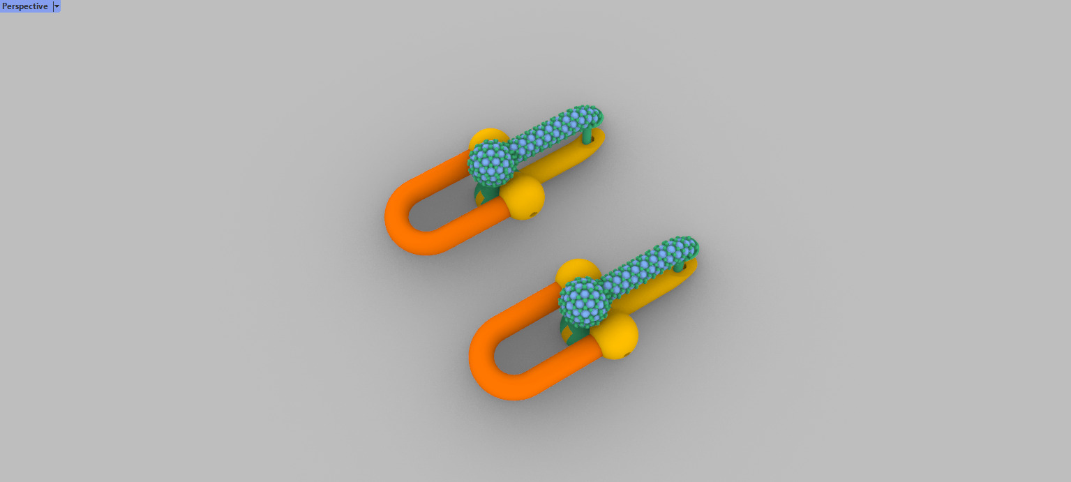 Earrings Tiffany 3D print model C90 3D print model_34