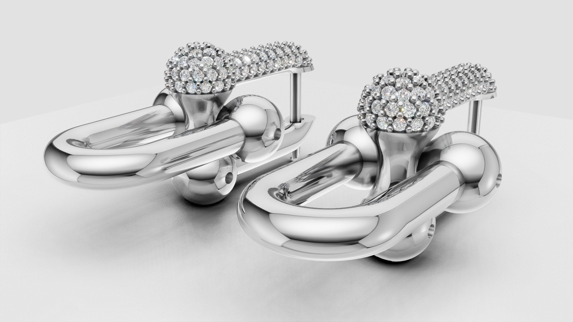 Earrings Tiffany 3D print model C90 3D print model_25