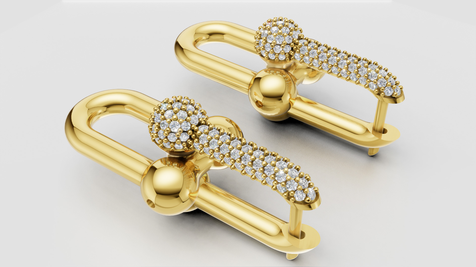 Earrings Tiffany 3D print model C90 3D print model_2