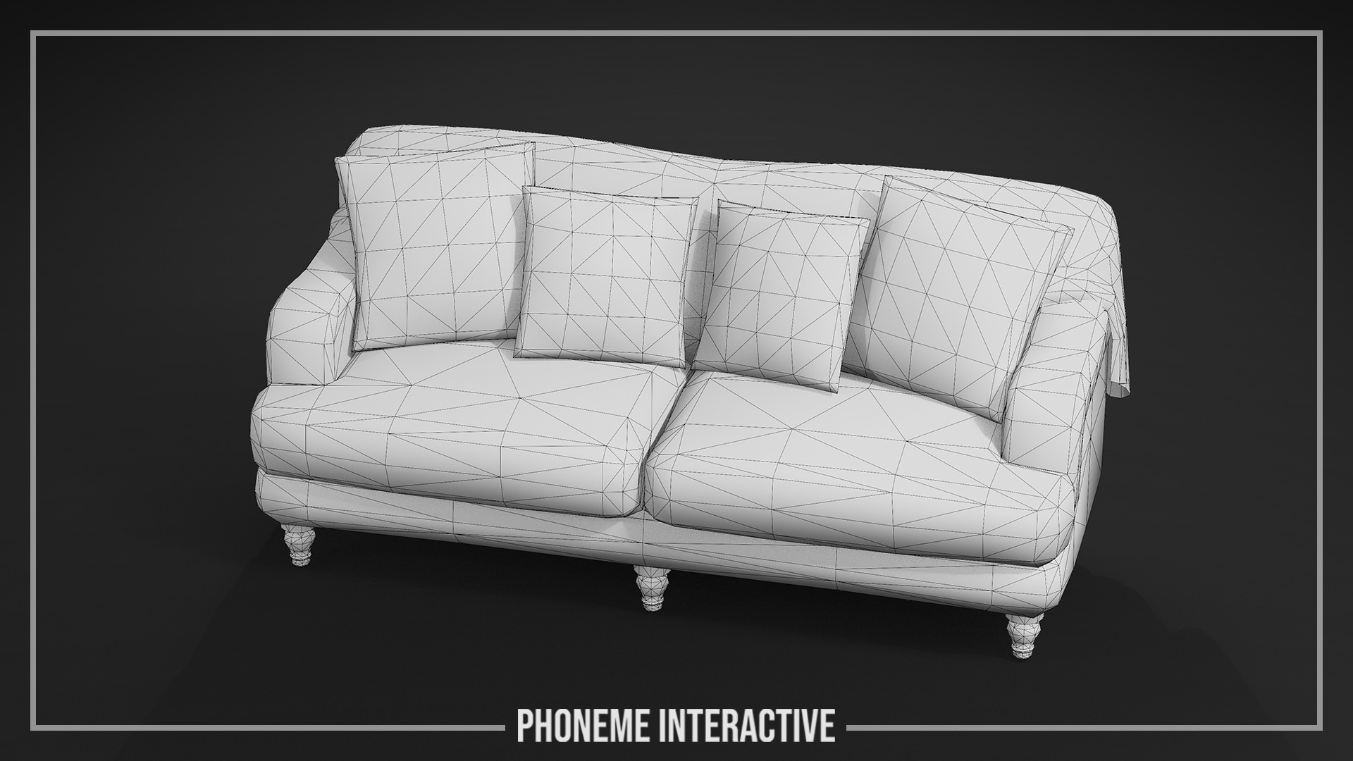 Realistic Sofa 3D Model - Game Ready PBR Textured Low-poly 3D model_4