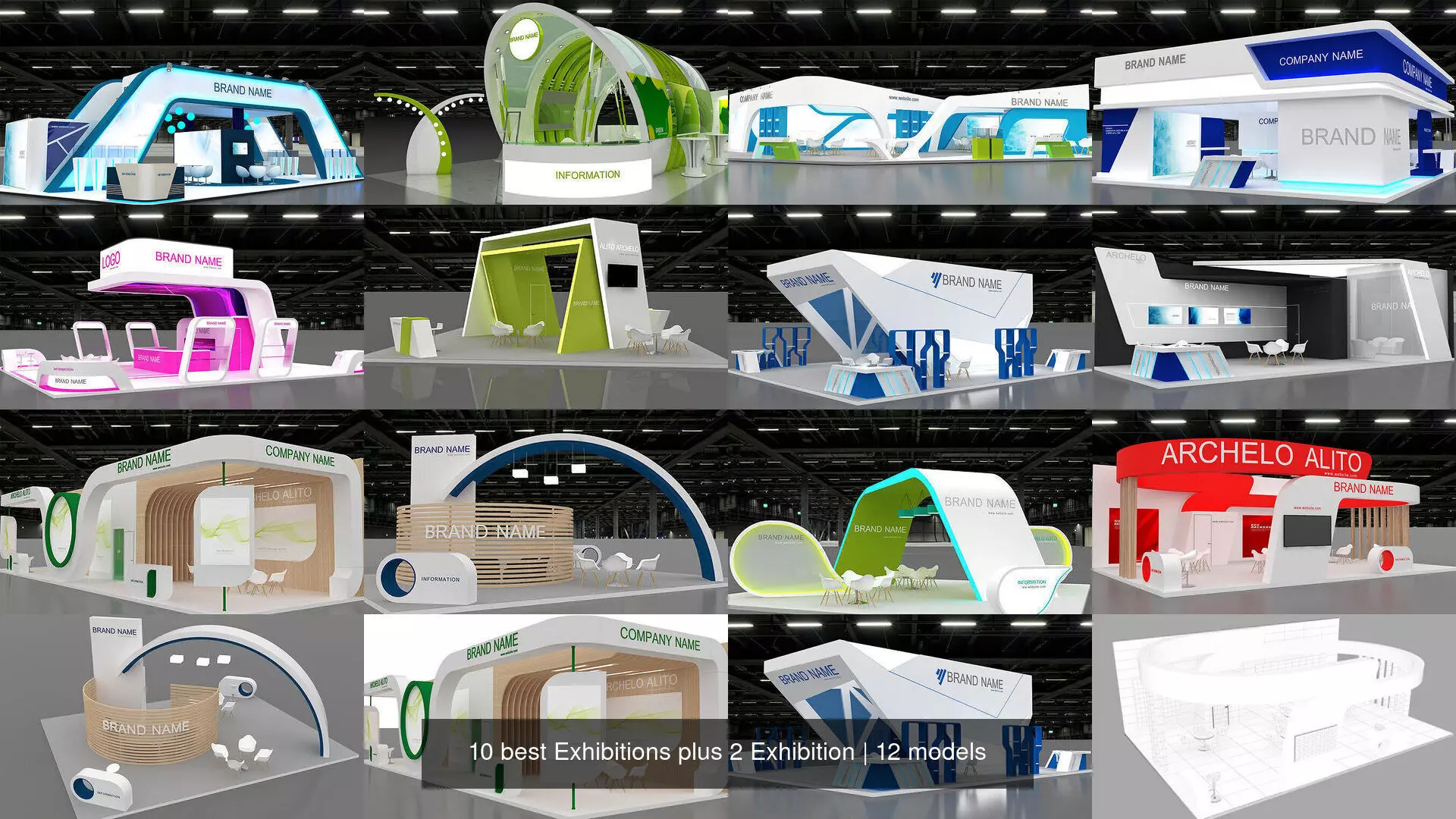 10 best Exhibitions plus 2 Exhibition 3D Model Collection_0