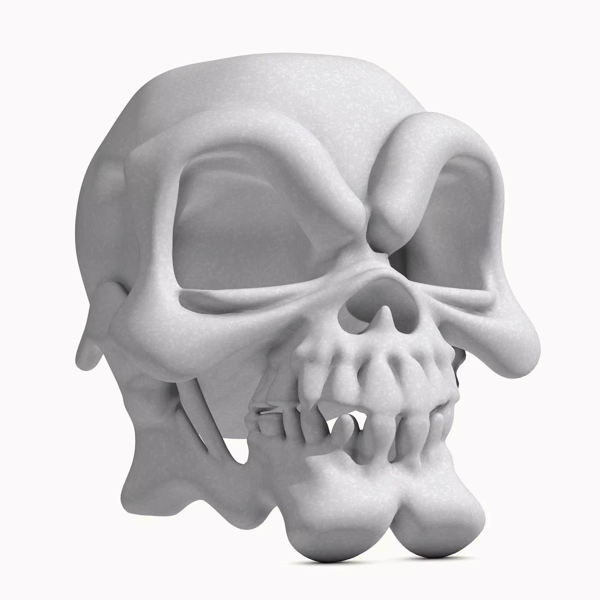 Stylized Skull 3D print model_0