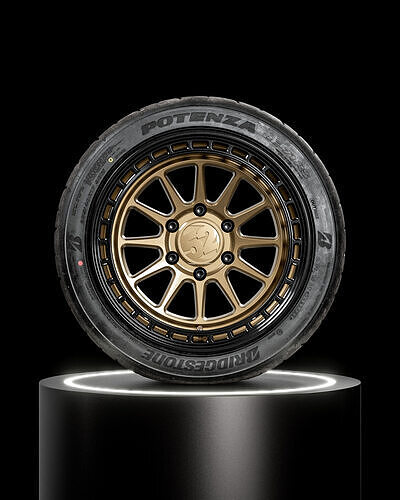 Bridgestone Potenza RE71 RS 255 40 ZR17 3D model 7