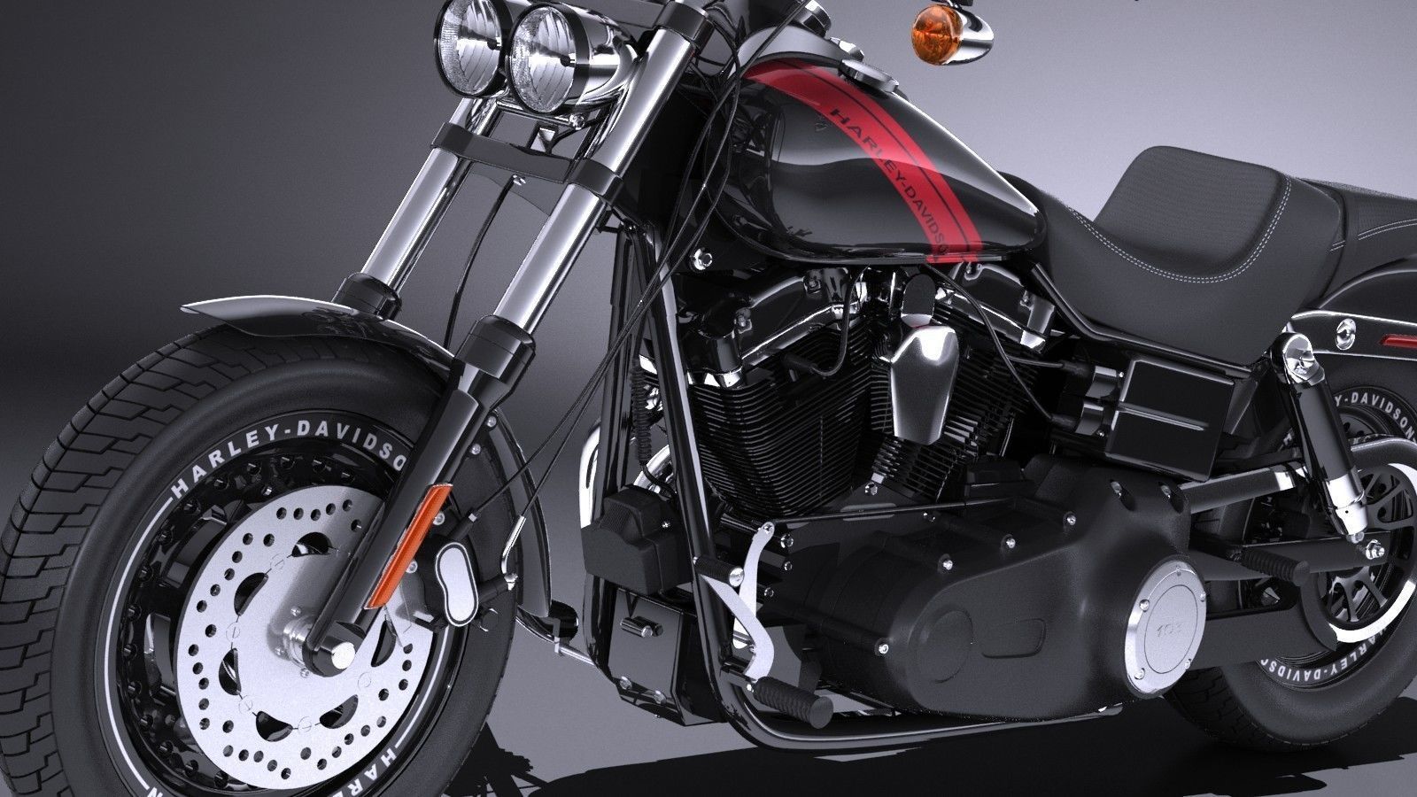 Harley-Davidson Fatbob 2016 3D model_2