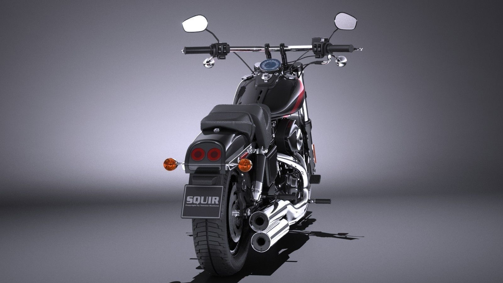 Harley-Davidson Fatbob 2016 3D model_4