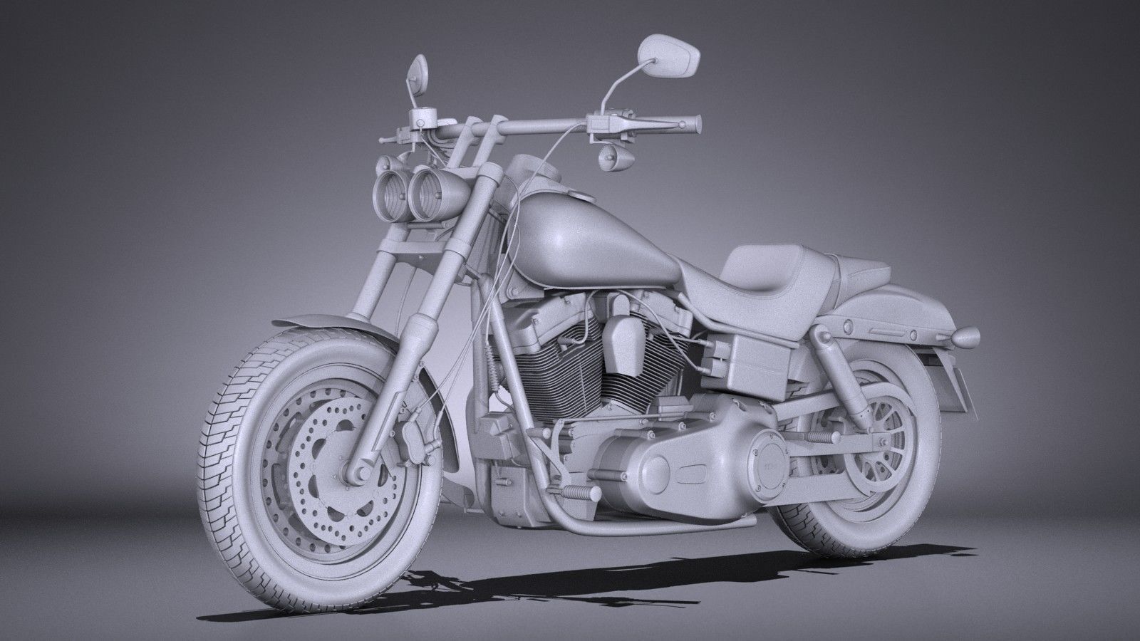 Harley-Davidson Fatbob 2016 3D model_8