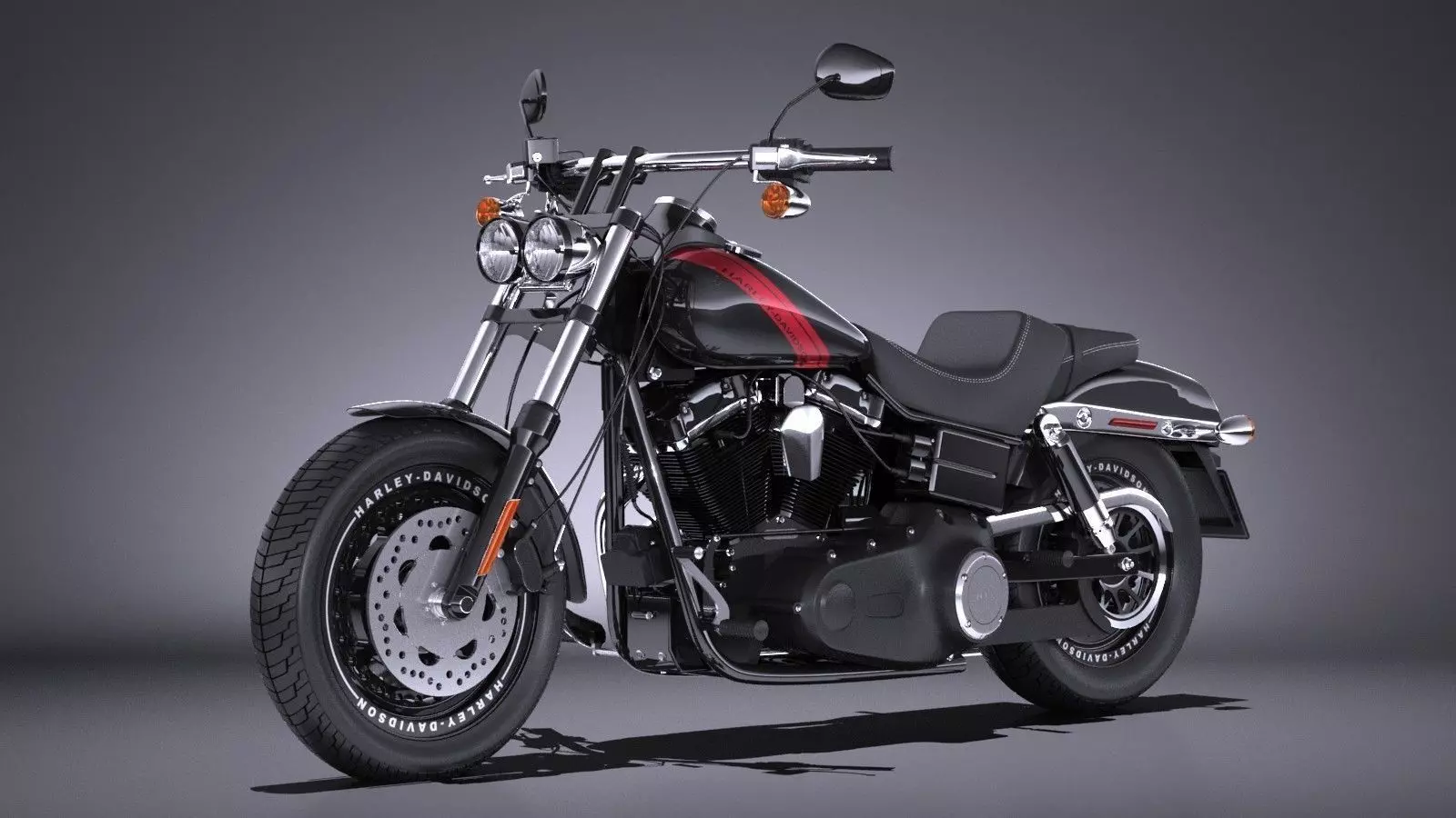 Harley-Davidson Fatbob 2016 3D model_0