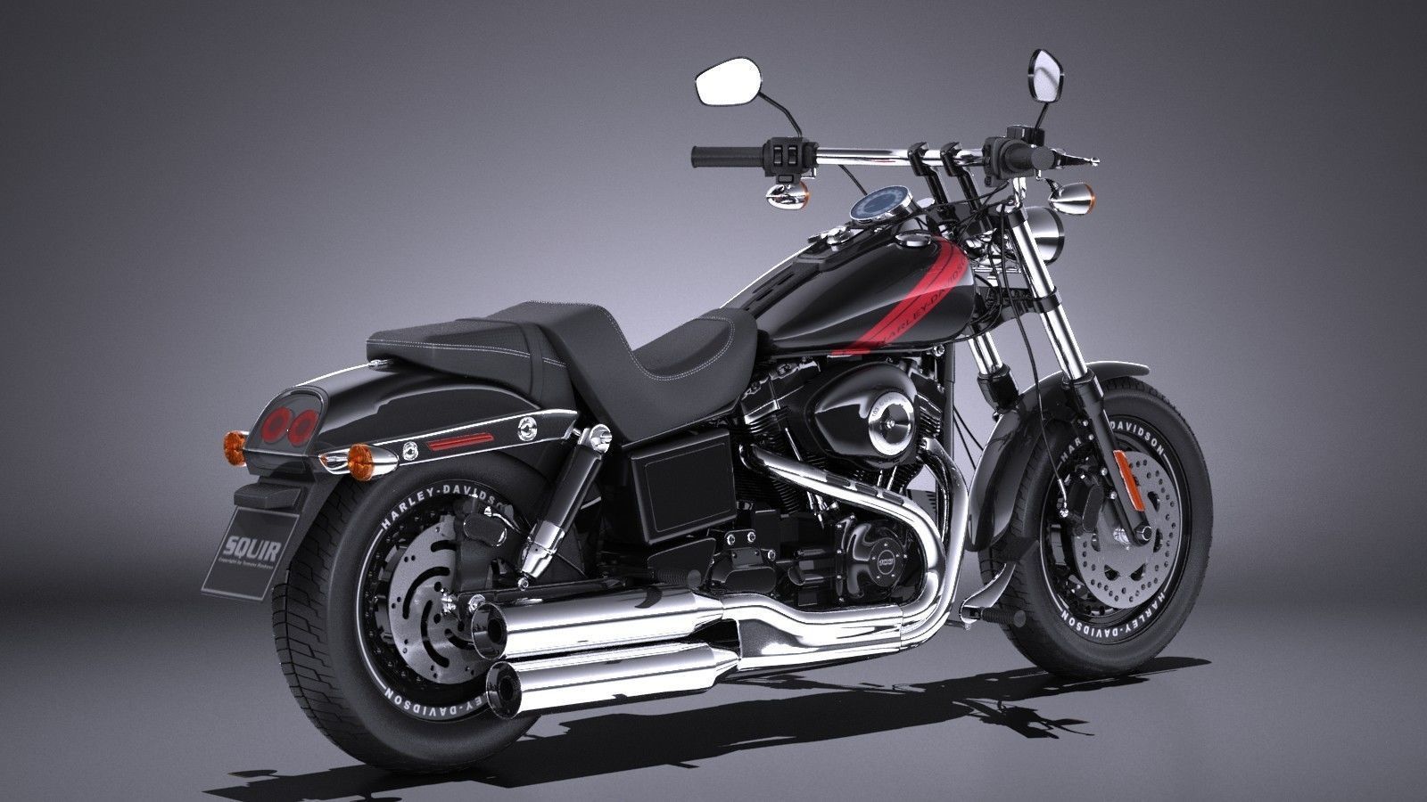 Harley-Davidson Fatbob 2016 3D model_5
