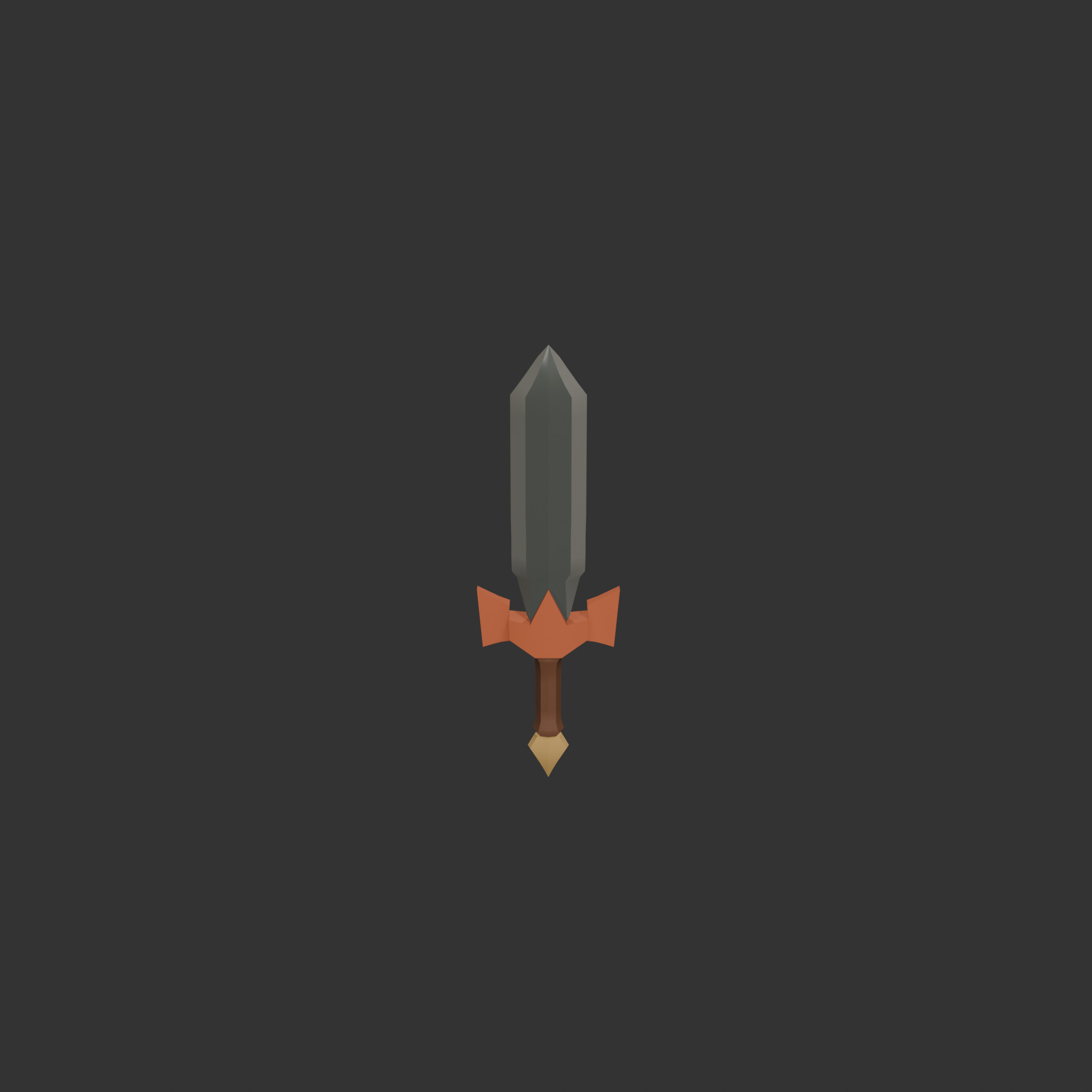 10 Stylized Swords Low Poly Weapons for Games Low-poly 3D model_25