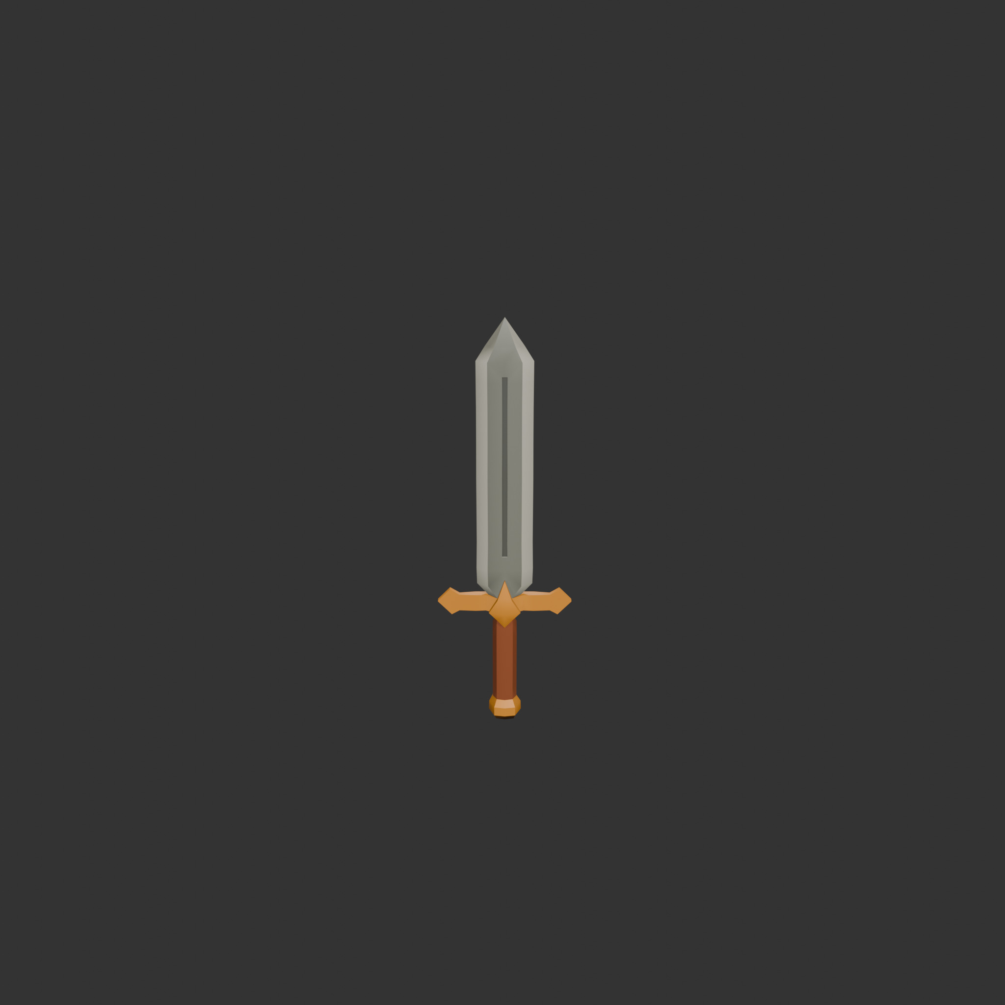10 Stylized Swords Low Poly Weapons for Games Low-poly 3D model_4