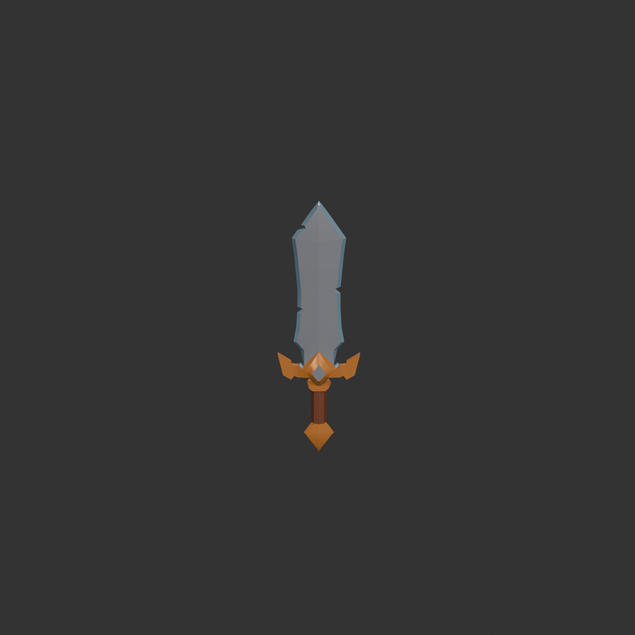 10 Stylized Swords Low Poly Weapons for Games Low-poly 3D model_7
