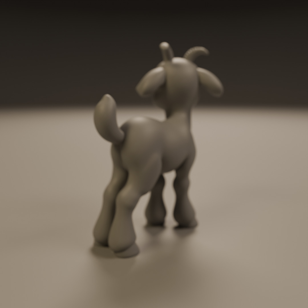 baby goat 3D print model_7