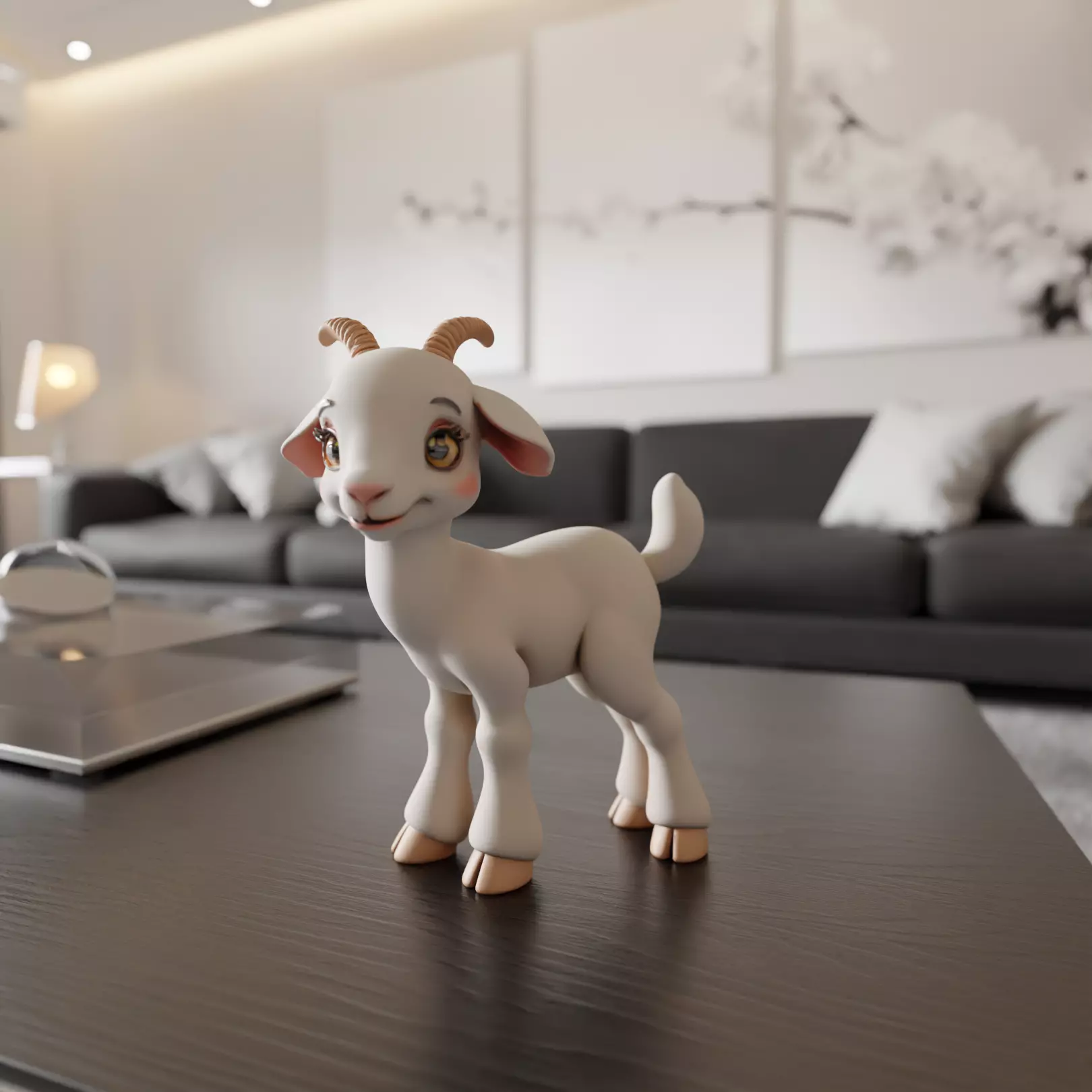 baby goat 3D print model_0