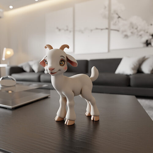 baby goat 3D print model