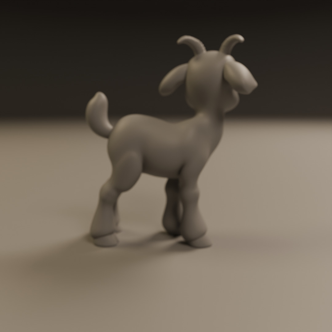 baby goat 3D print model_3