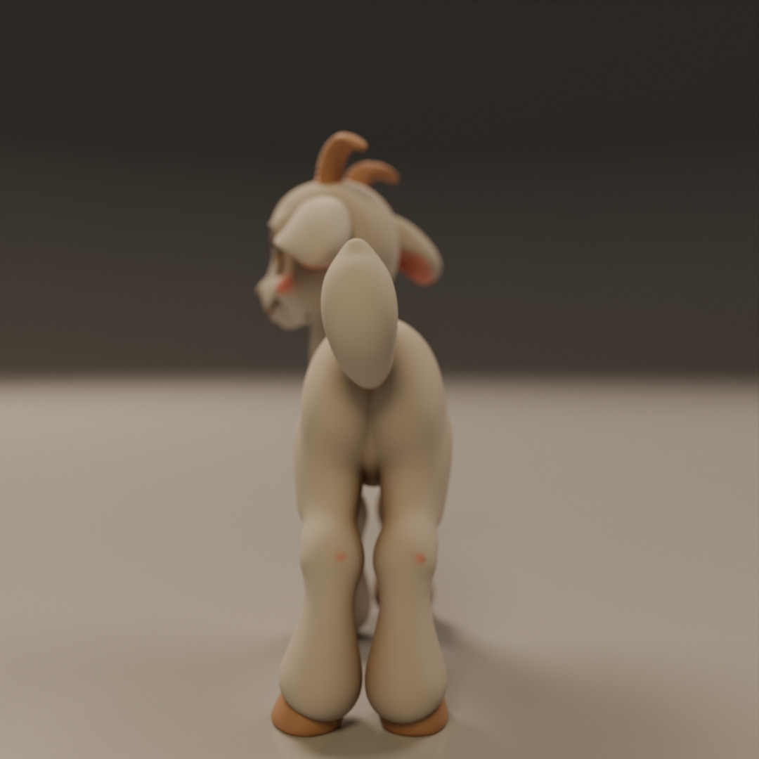 baby goat 3D print model_11