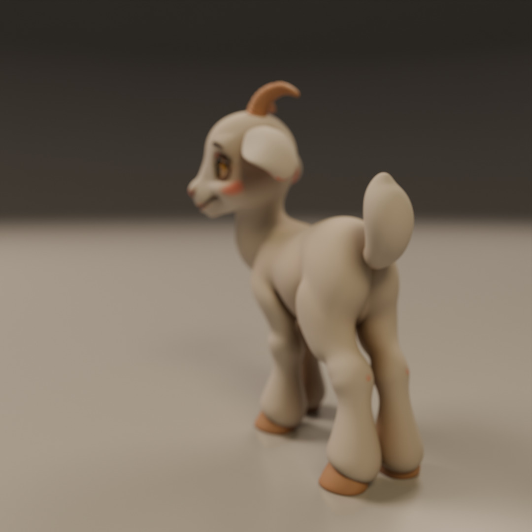 baby goat 3D print model_14