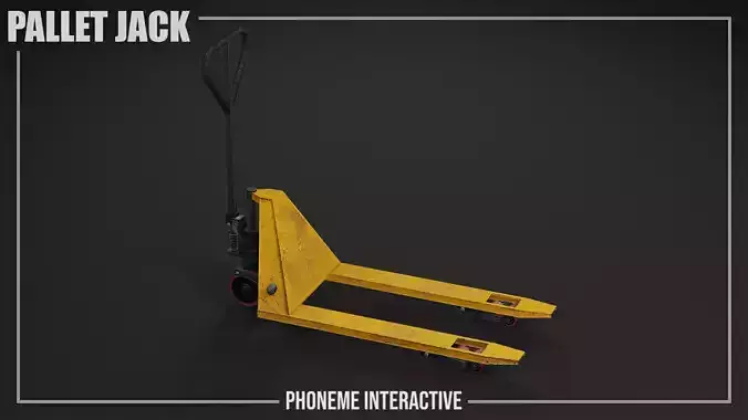 Pallet Jack 3D Model - Game Ready Industrial Prop